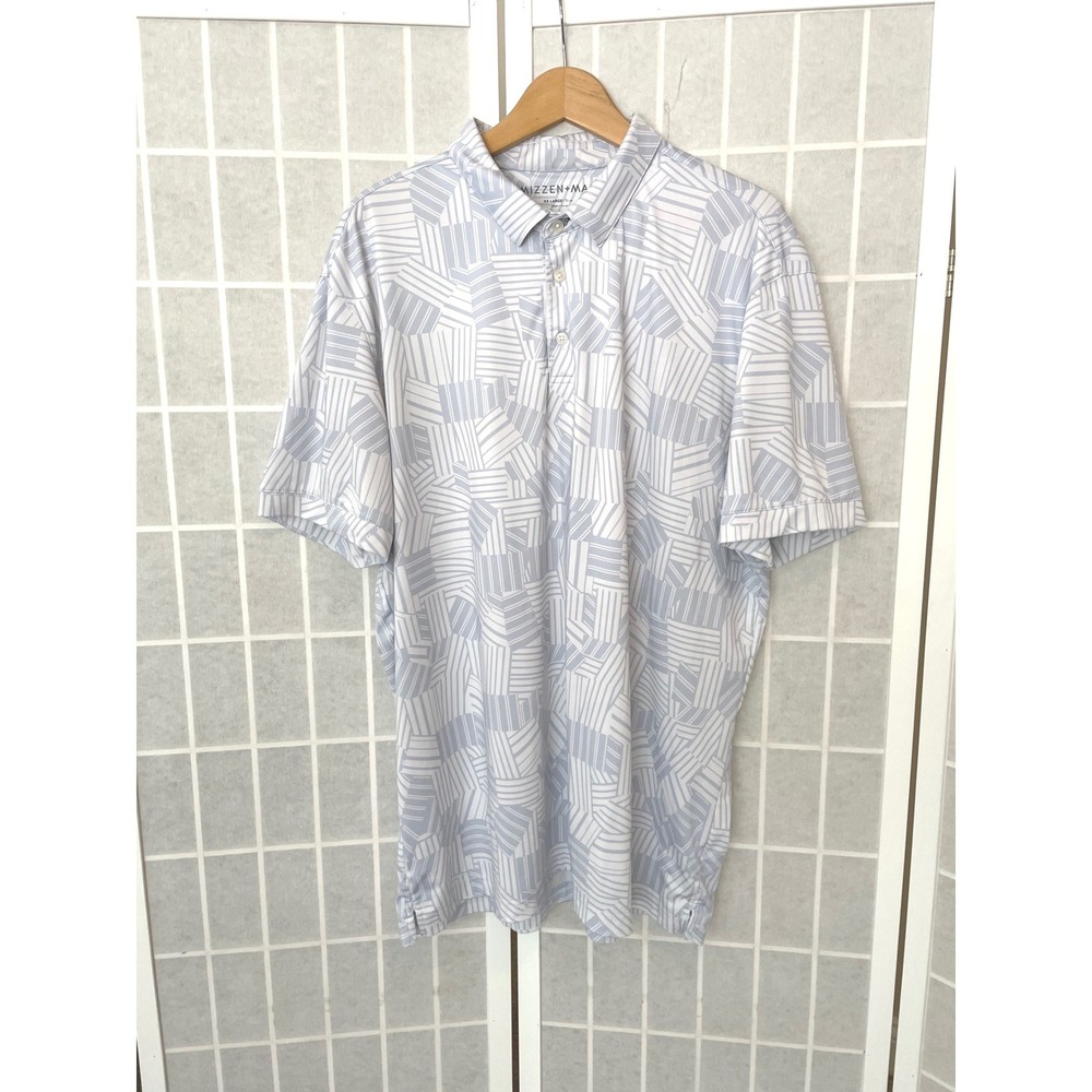 Mizzen + Main Versa Polo Trim Cut XXL Geometric Golf UPF 50+ Technical Stretch